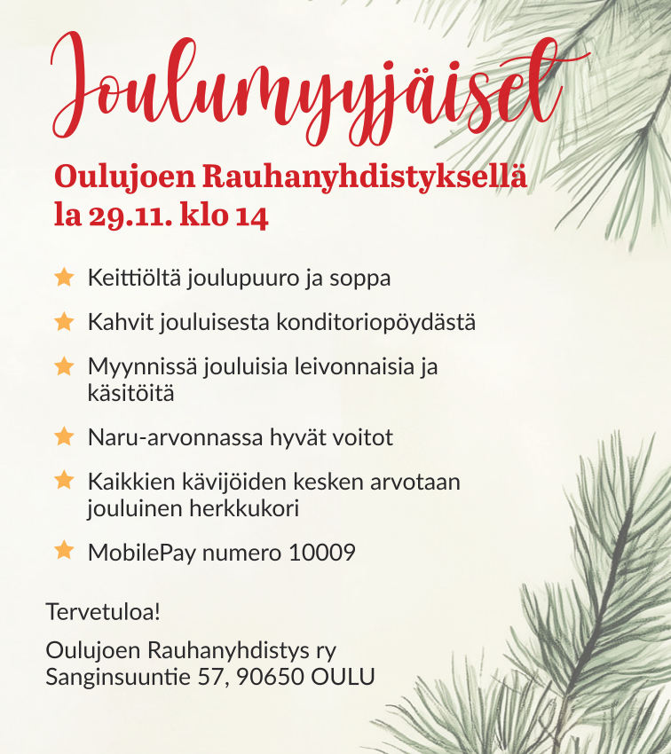 Joulumyyjäiset_2025_Oulujoki_80x90mm_2024 Joulumyyjäiset 29.11. klo 14